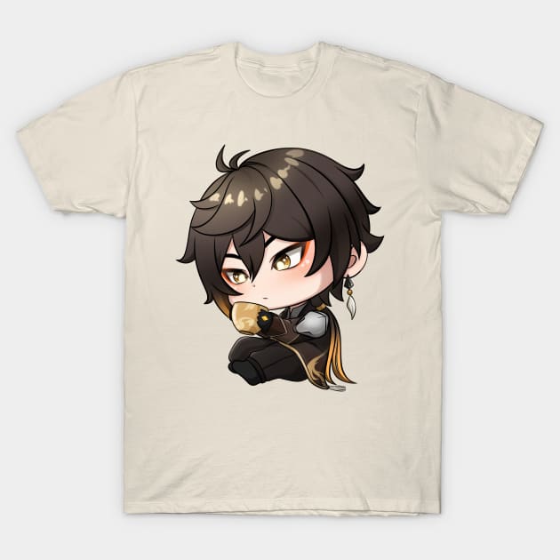 geo archon chibi zhongli T-Shirt by moritajung